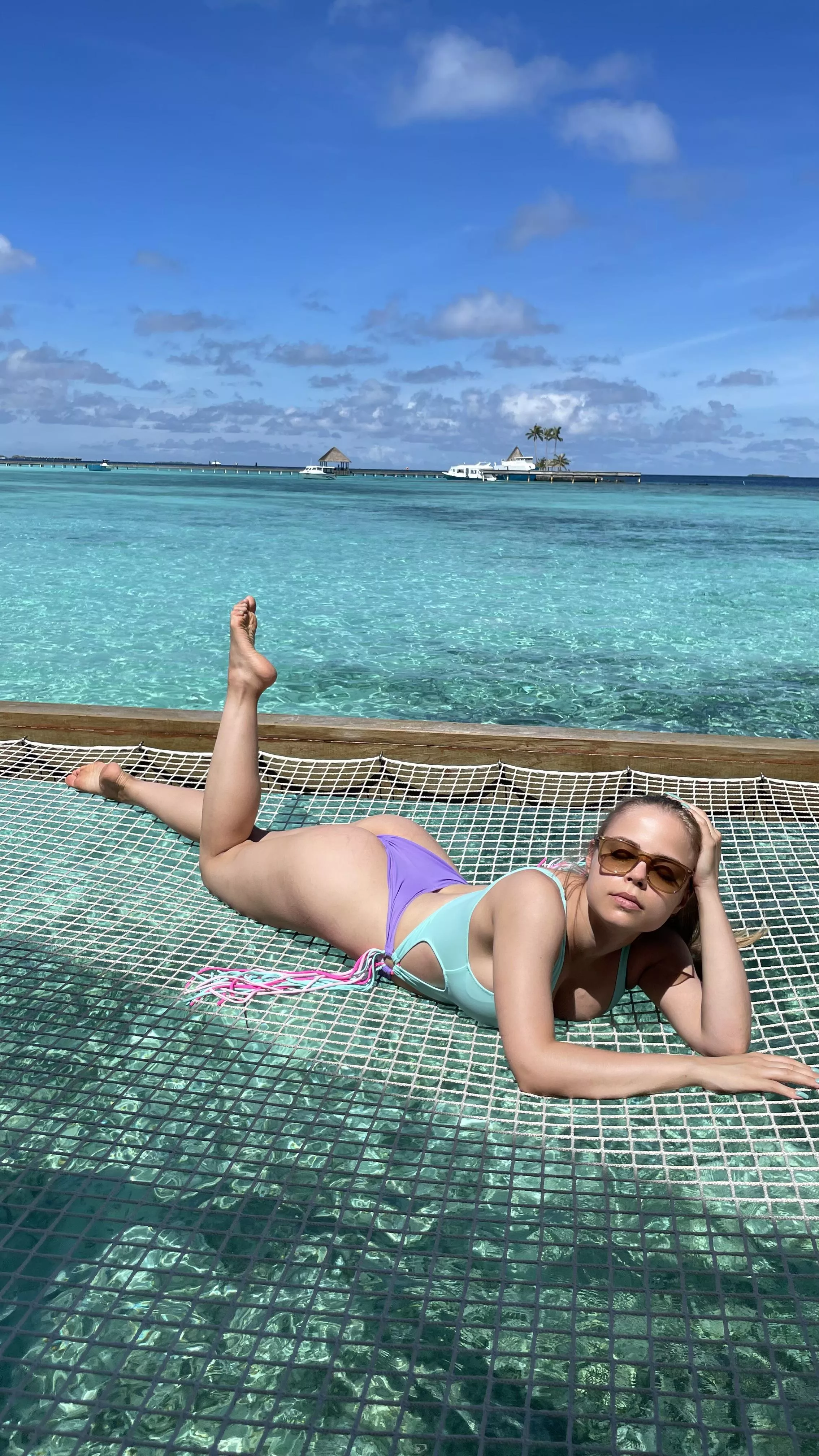 Sunbathing on an empty beach is the best start to the day posted by adlenaline_