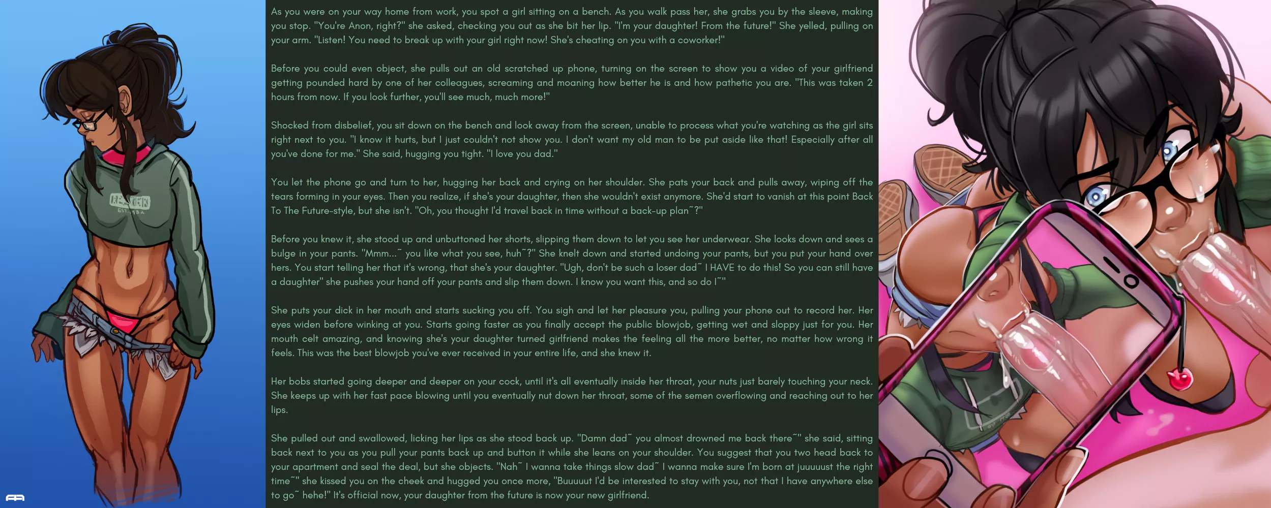 Time Traveller's Father [M4F] [Counter-NTR] [Incest] [Blowjob] [Time Paradox] [Part 1 of 2] [Artist: Andava] posted by Whyte_Castle