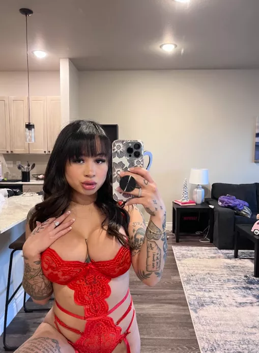Would you fill me up in my red lingerie? posted by Accomplished_Wave541