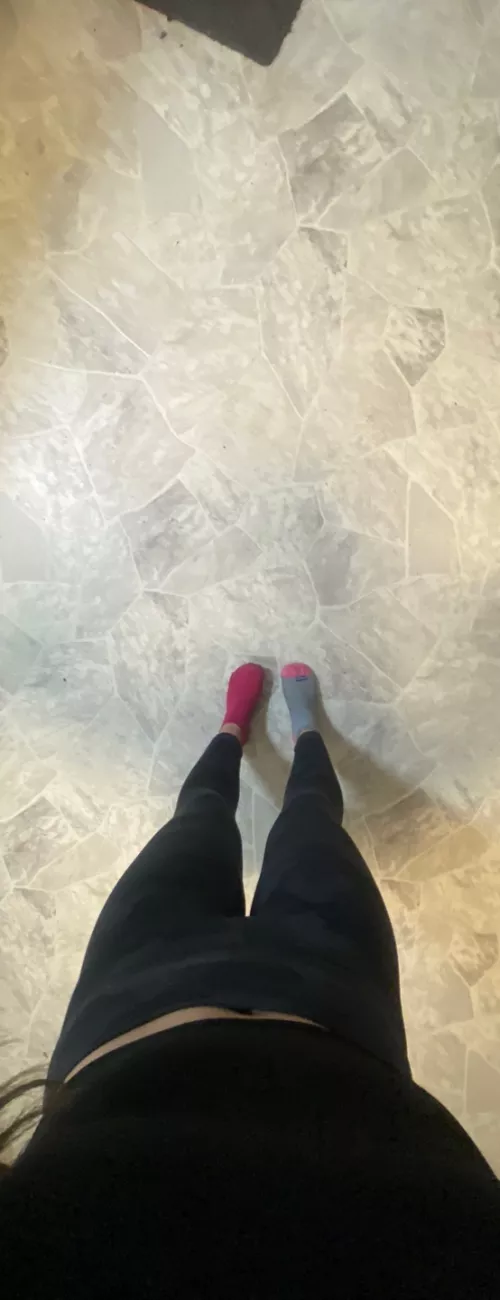 Camo leggings with miss Matched socks by Ancient-Stress-7049