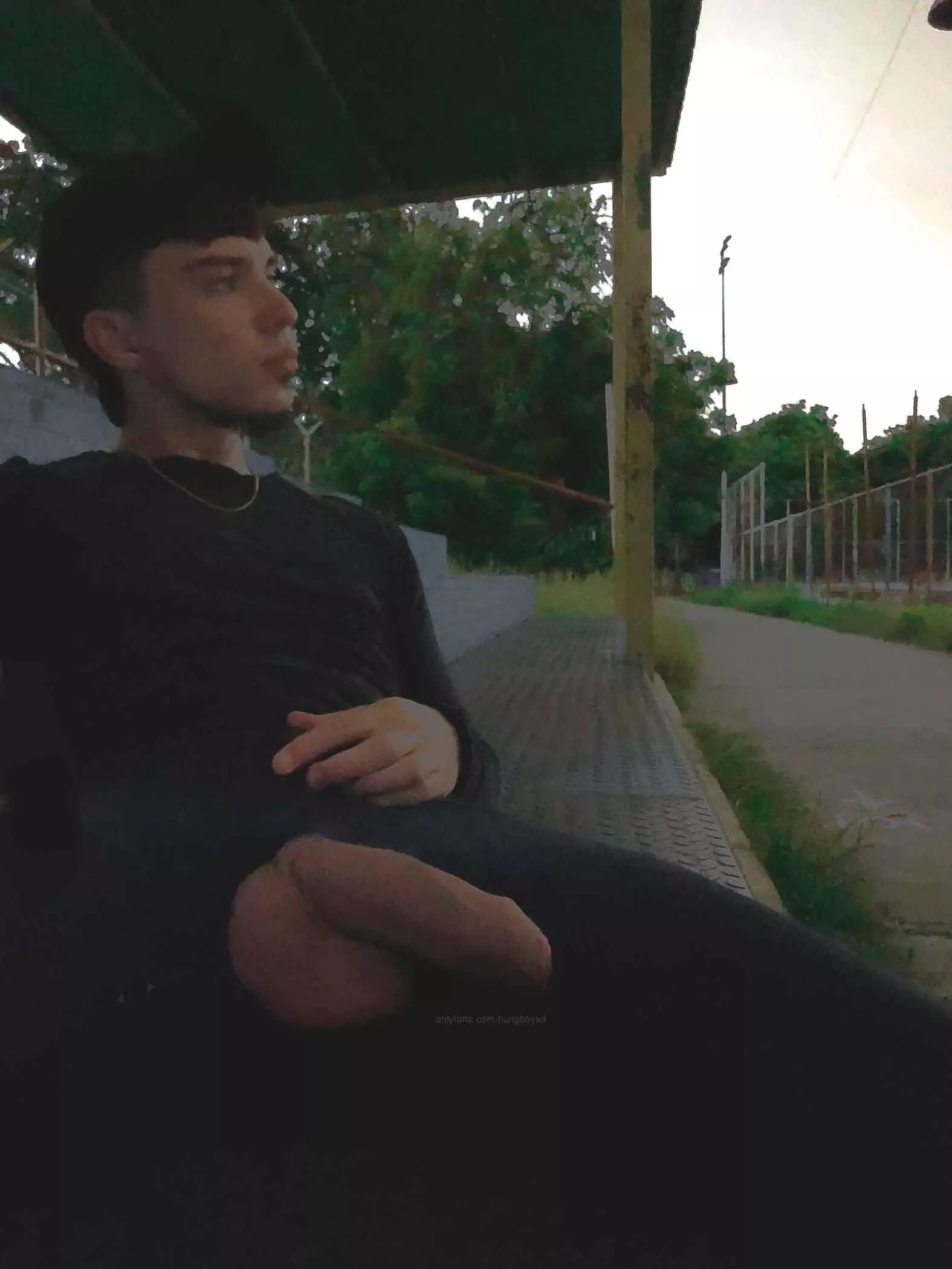 Cloudy night at this abandoned spot. Love getting naked here. It’s kinda cold tonight 🥶  posted by hungboyxd