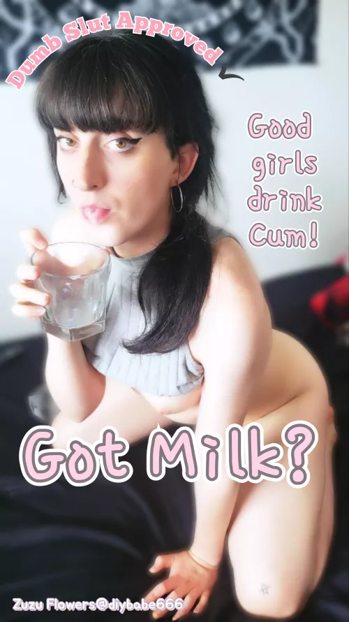 Good girls drink cum ^_^ my own OC by diybabe666