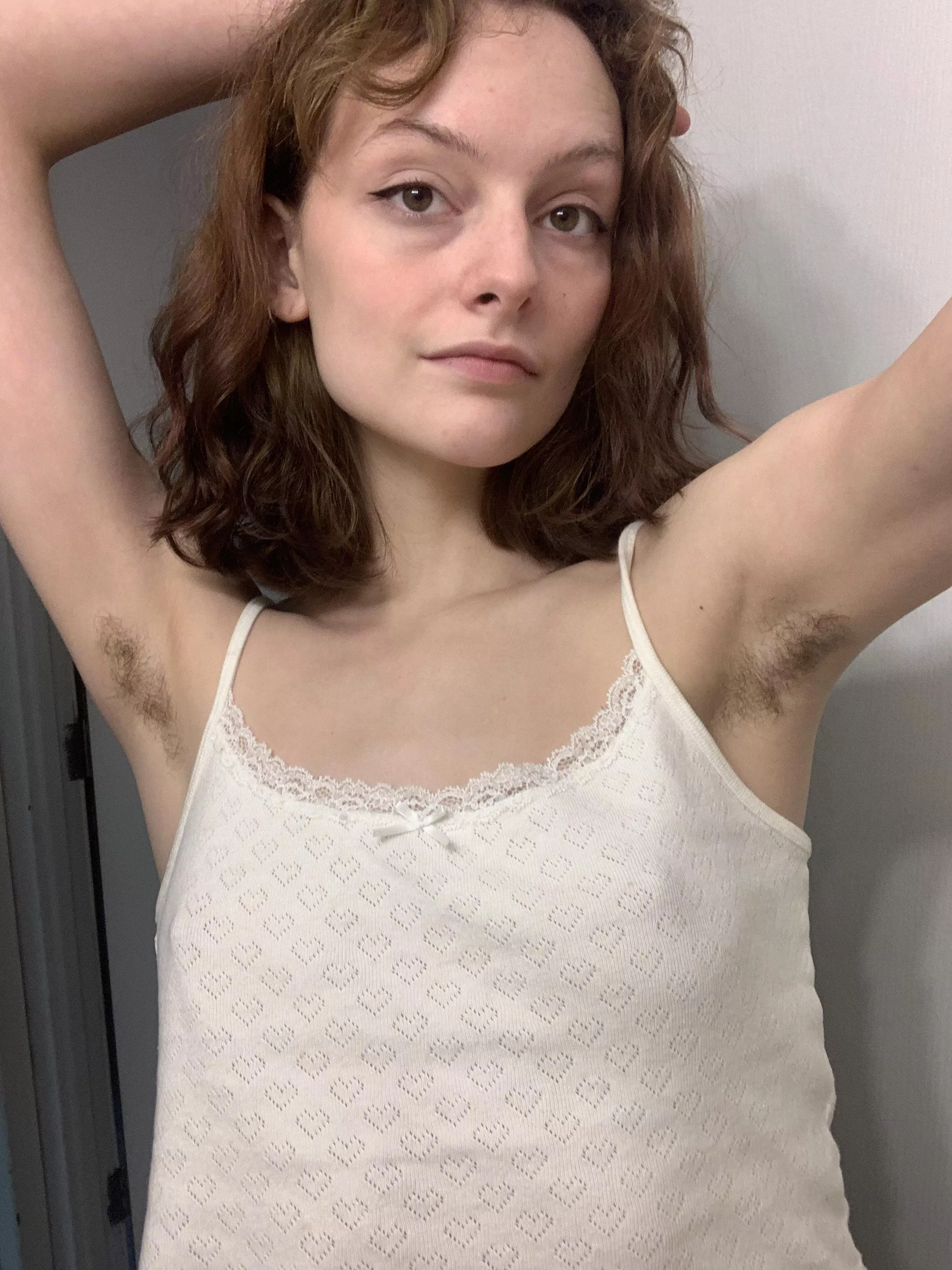 i love having pit hair :) posted by fr0ntb0tt0ms_wh0re