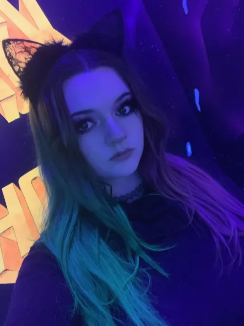 I love wearing the cat ears in the club 😻 by IvyRiina