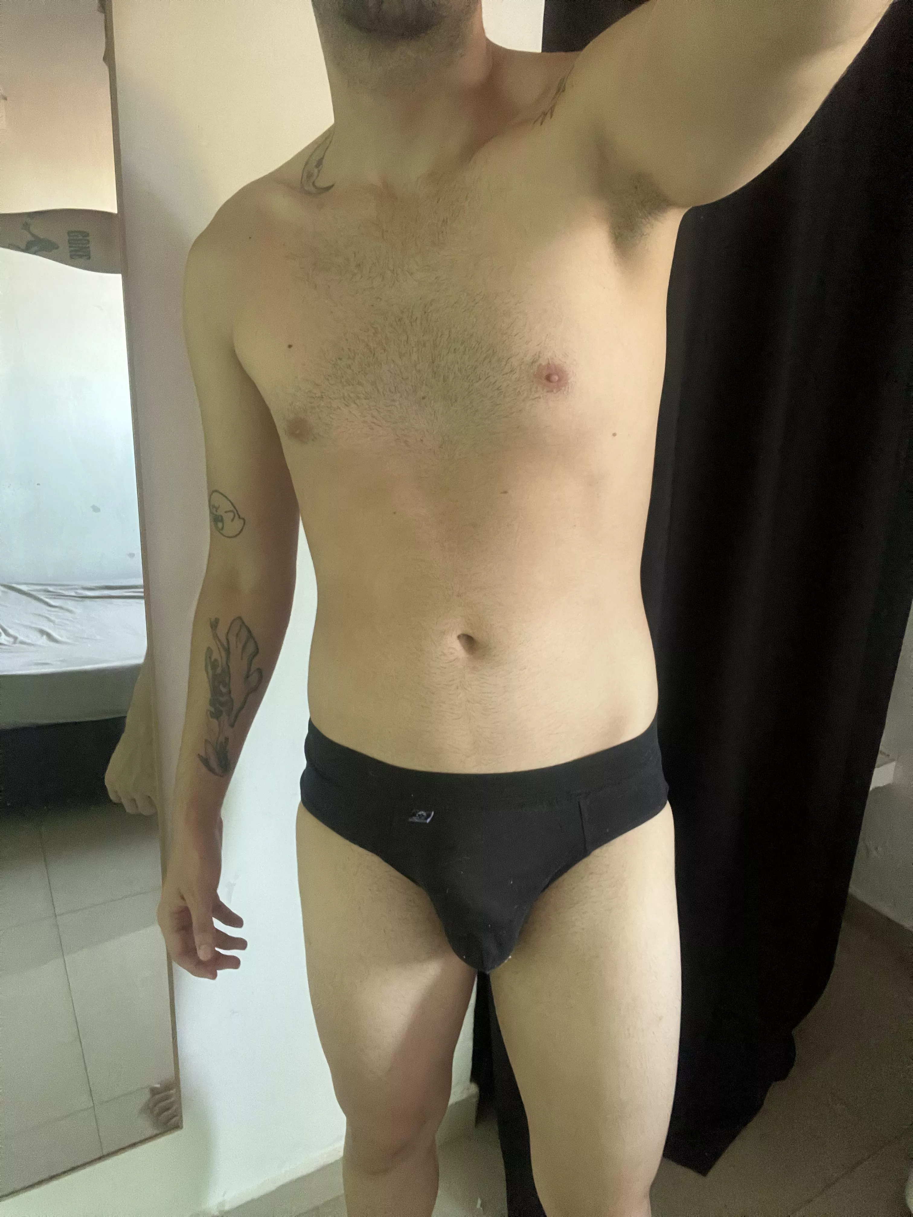 i woke up like this🖤🙈 posted by johnthetarzan