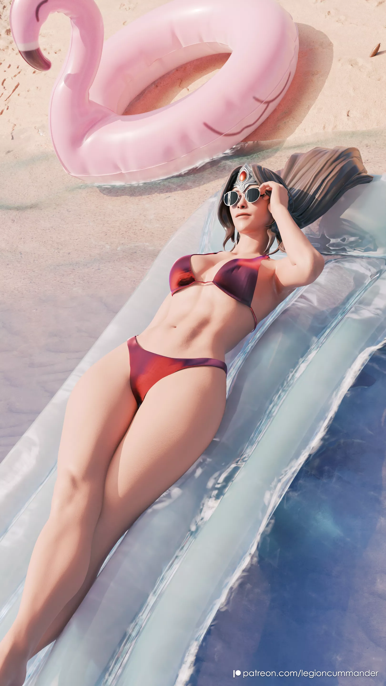 Mirana on the beach [Dota 2] (legioncummander) posted by legion_cum_mander