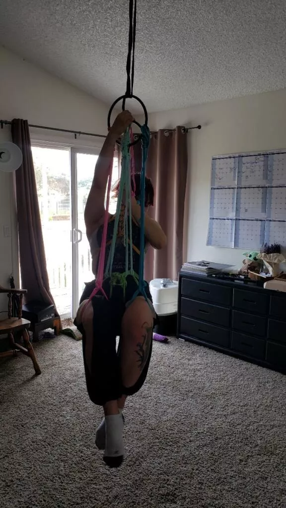 My first proper shibari suspension posted by SilverRuin365