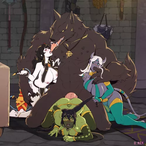 Wolfman’s collection of sluts (D-Rex)  by SpitefulCrow1701