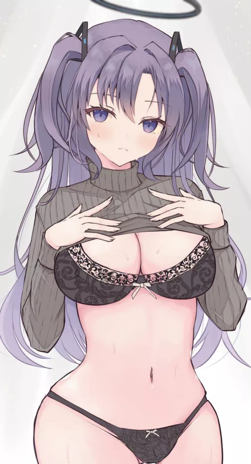 Cute and sexy angel waifu by reversedturnover