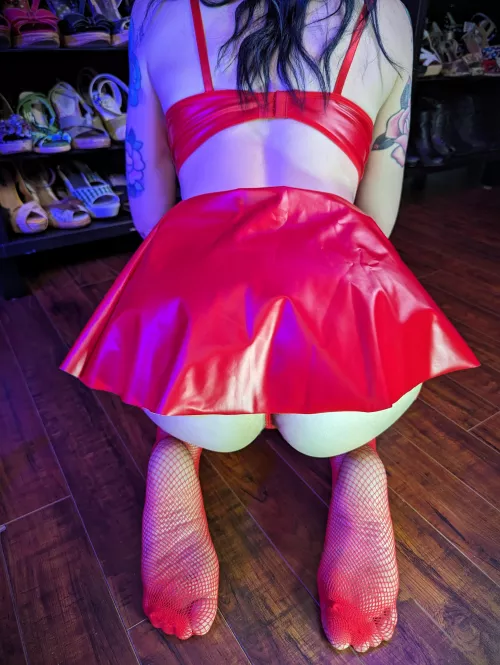 Flip up my skirt, for a yummy surprise by shoeteese