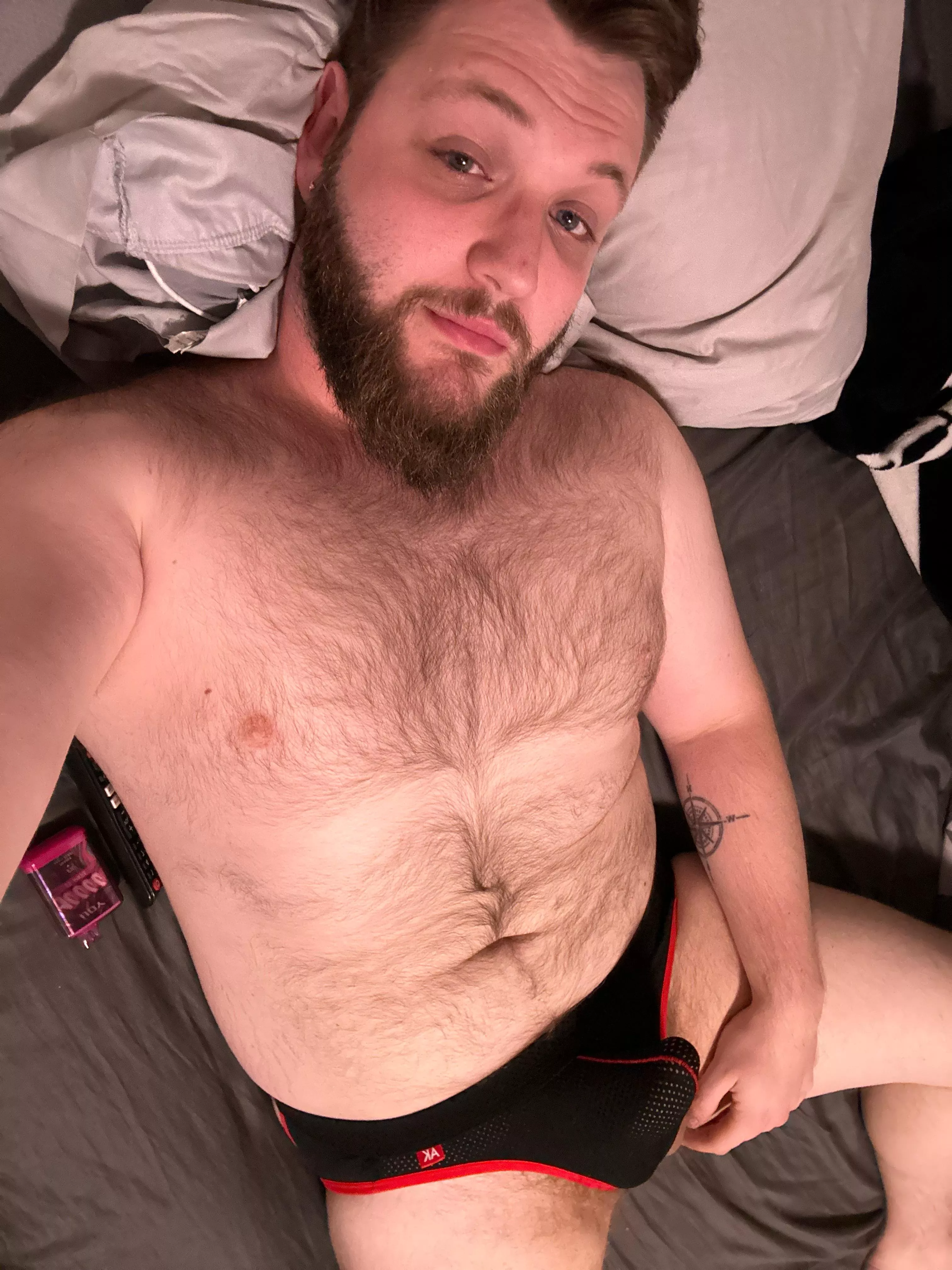 Got my first jockstrap ever today! Feels so free and breathe-able! DM me if you wanna see the other side! 🙈 posted by Mmm09550903