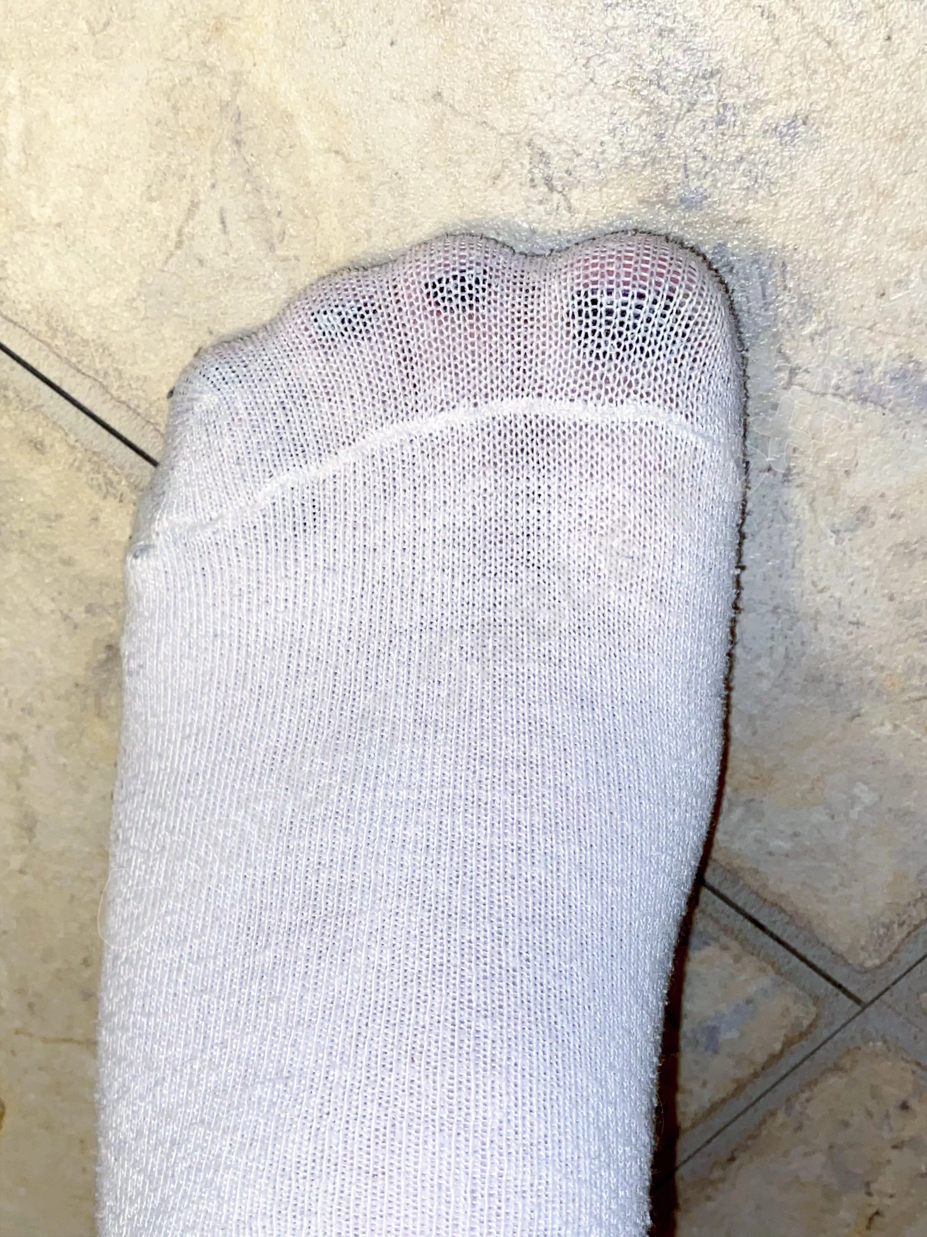 I honestly think it’s so cute when I can see my painted toes through white socks posted by GoddessSable