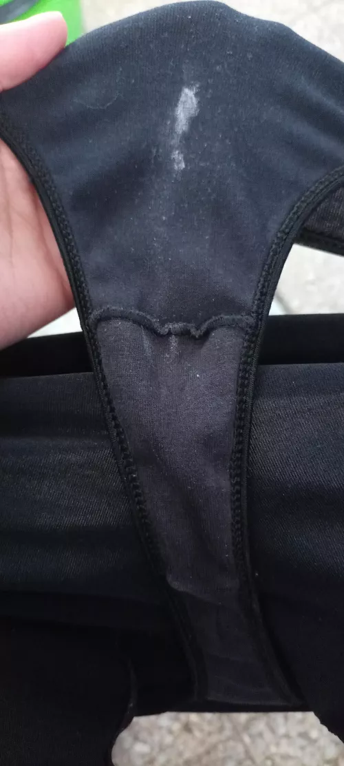 I love how my black panties get messy  by _AngieXXX