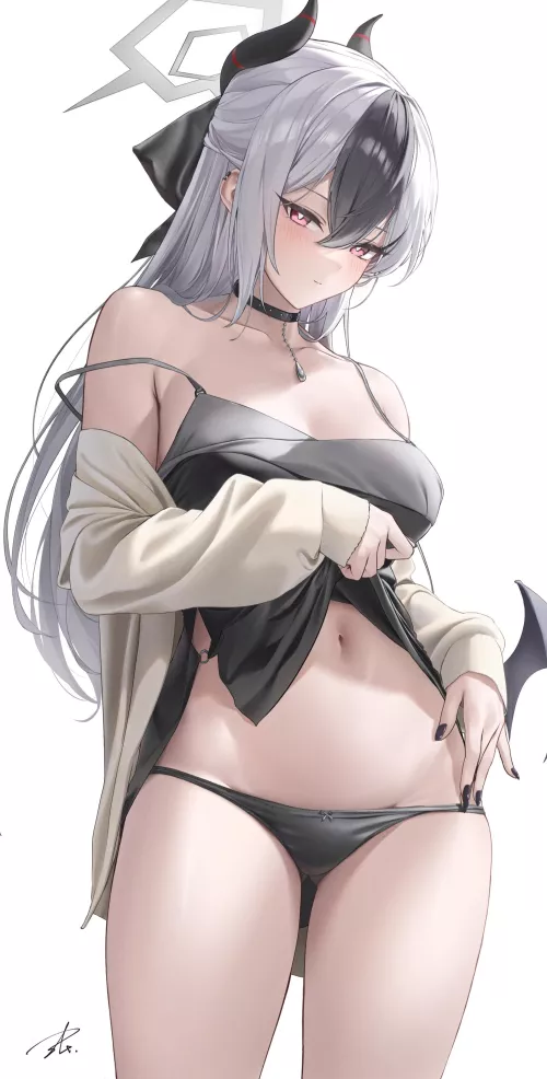 Kayoko dress pull (yava0chan) [Blue Archive] by elegantloveglimmer