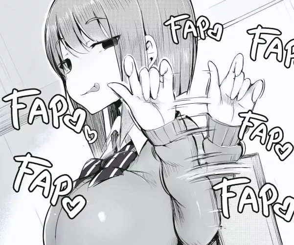 LF Mono Source: 1girl, school outfit, tongue out, handjob gesture, fap text noise by sisyphusbro