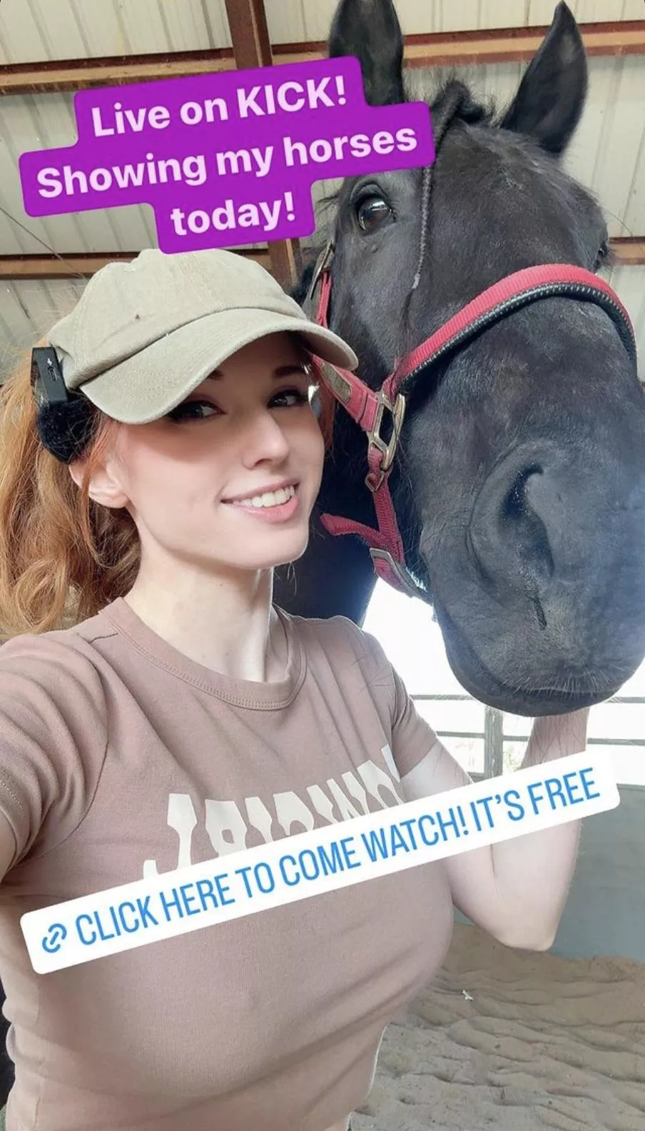 LIVE on KICK! Showing my horses today! - KICK.COM/AMOURANTH  posted by InfiltratorOmega