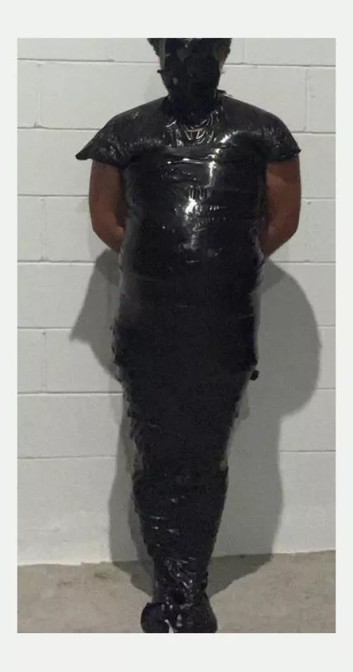 Mummified ln black tape by Athena_Hayes15