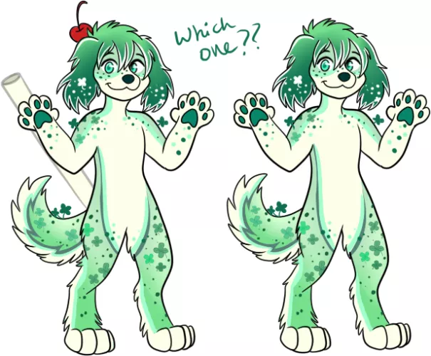 Shamrock Shake Spaniel Adoptable! But Which Version Should be Finalized? (Art & Design by Me!) by Glittering-Amount-68