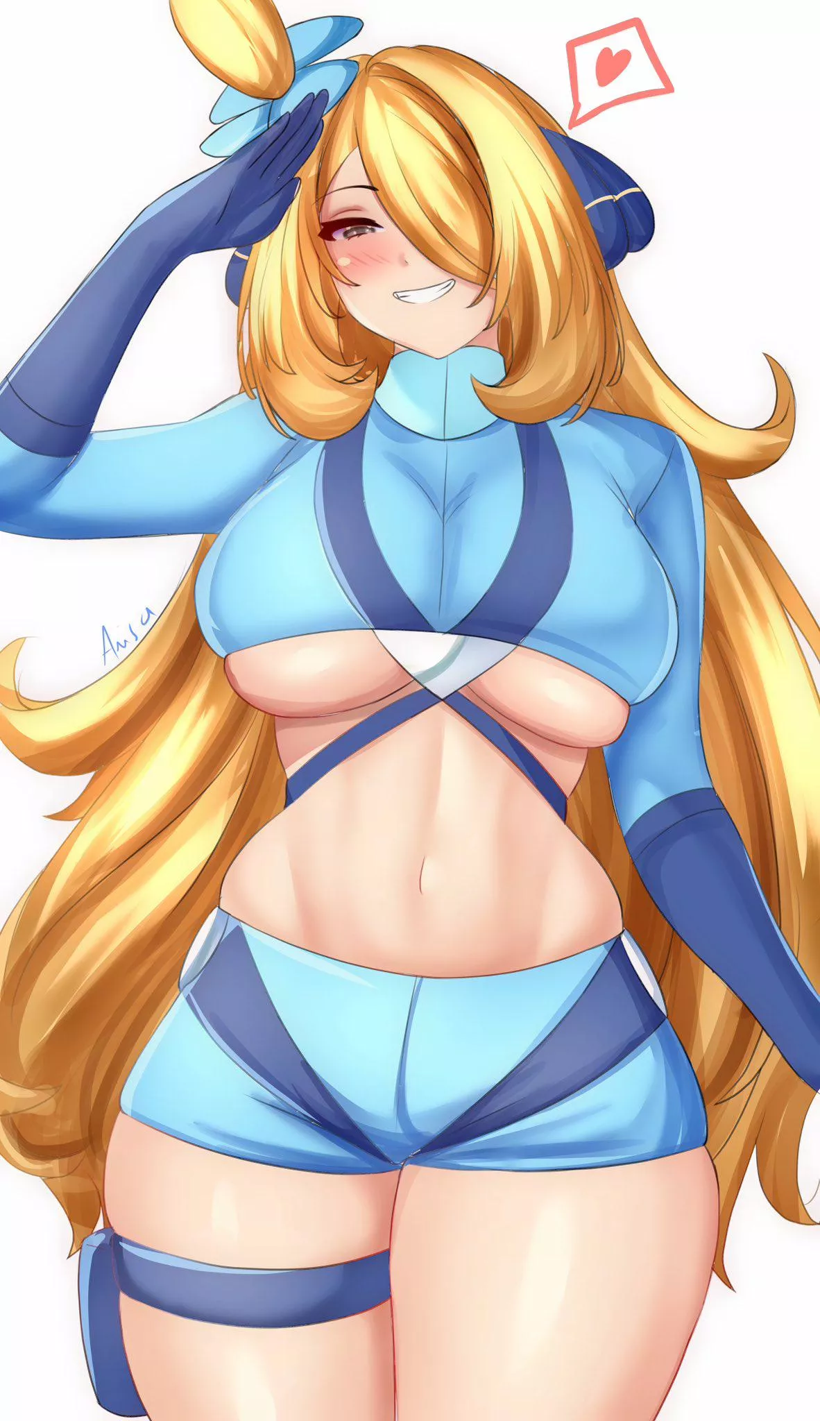 Cynthia cosplaying Skyla posted by LafterMastr