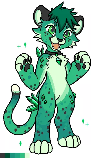 Emerald Cheetah - Adoptable (Art & Design by Me!) posted by Glittering-Amount-68