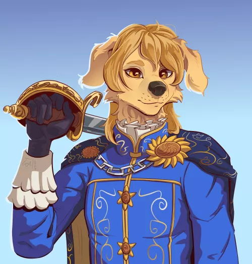 Fancy boi at your service, he'll protect you in style ✨- Commission for drahienne on FA 🍪 by Galinn-Arts