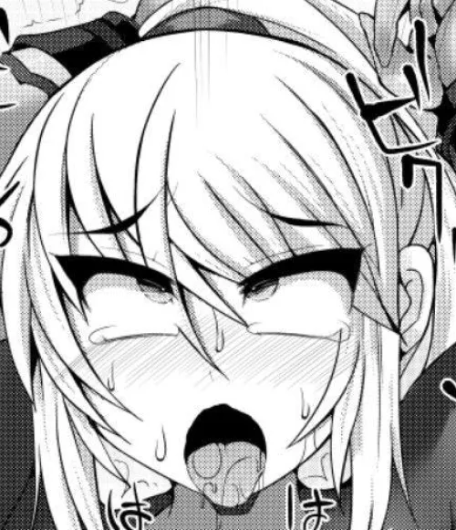 LF Mono Source: 1girl, ahegao, arms up, close-up, drooling, face, facing viewer, furrowed brow, hair between eyes, nose blush, ponytail, portrait, rolling eyes, saliva, sfx, sidelocks, sweat, sweatdrop, swept bangs, tears, tongue out, white hair by HentaiSource_Archive