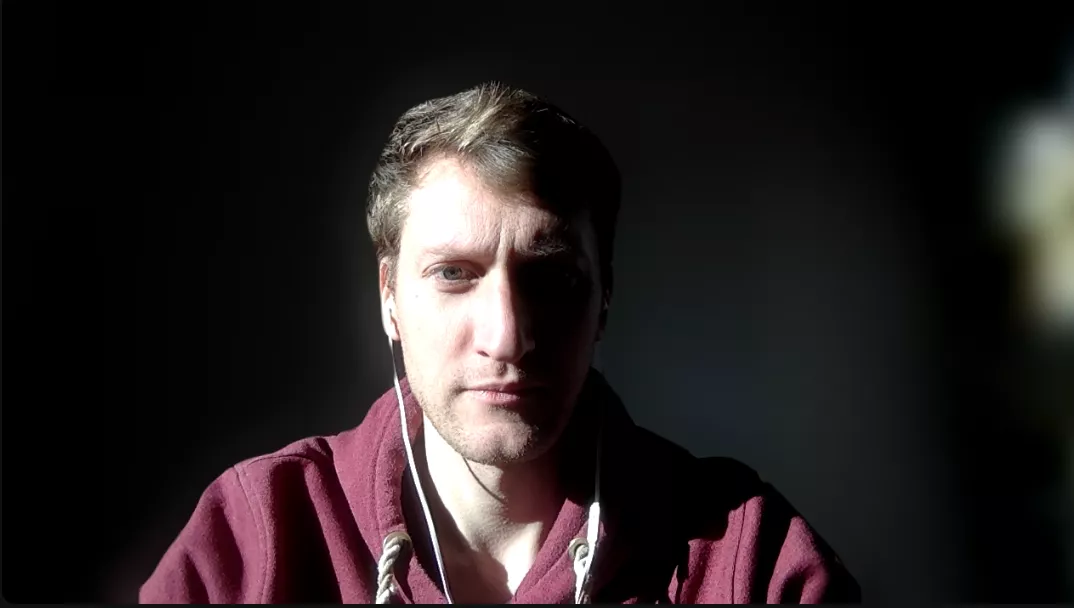 Light and shadow play - took a screenshot during the zoom call 😆 posted by boringthing