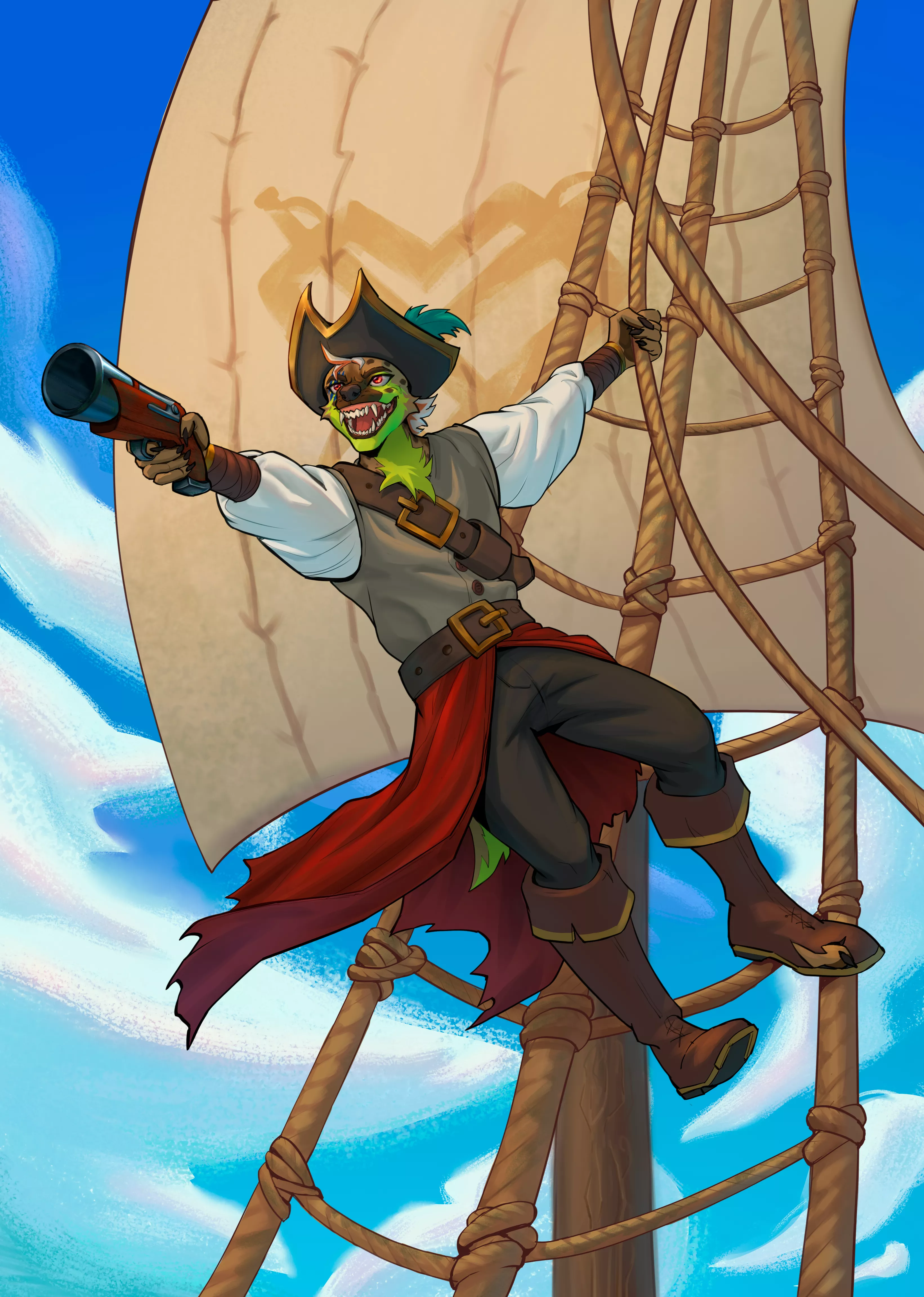 Meet Mueh, New Member of the Heart Pirates! Do you want me to draw your fursona as a member? (art by me) posted by nodly_