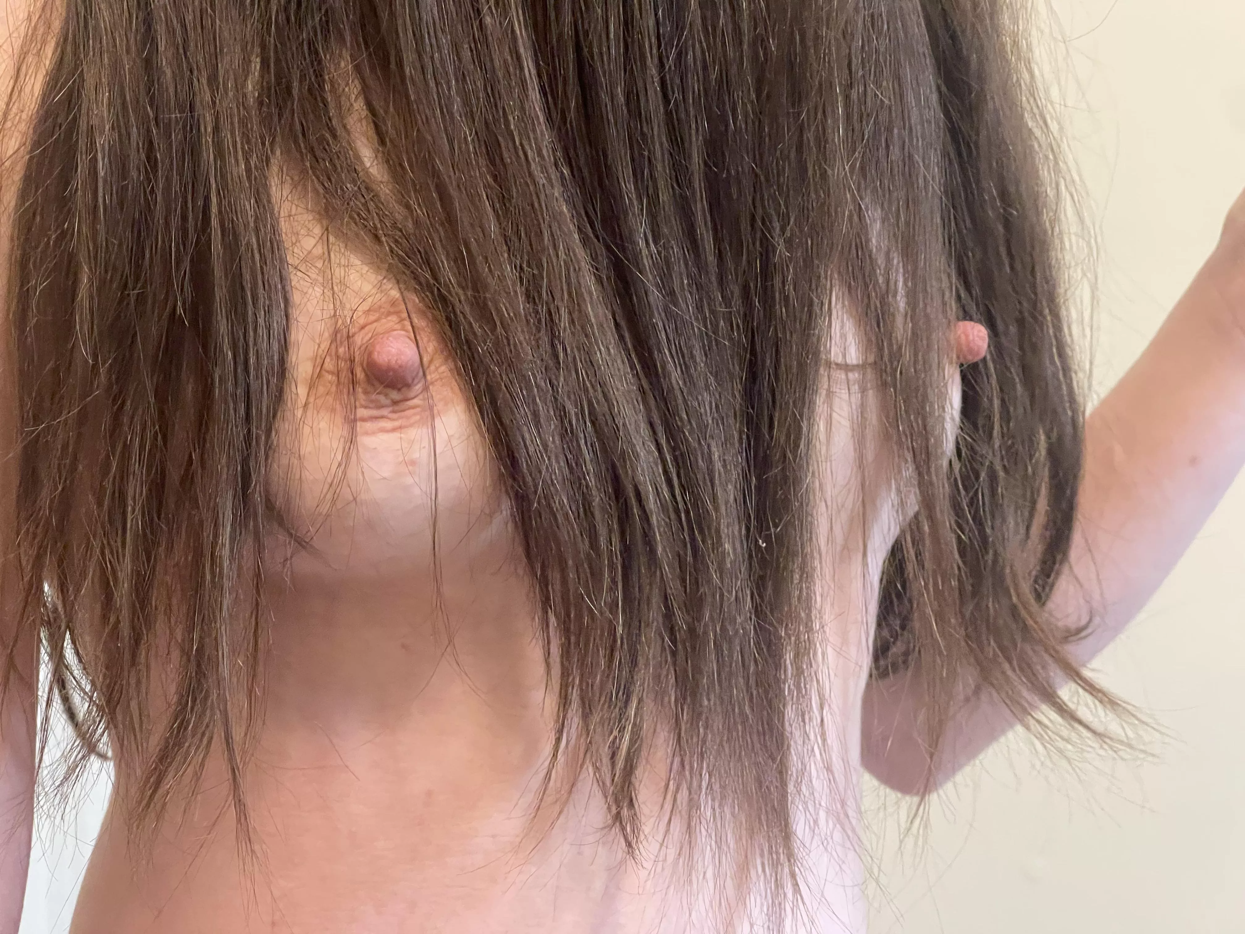 Nipples poking through my hair lol posted by Said1942