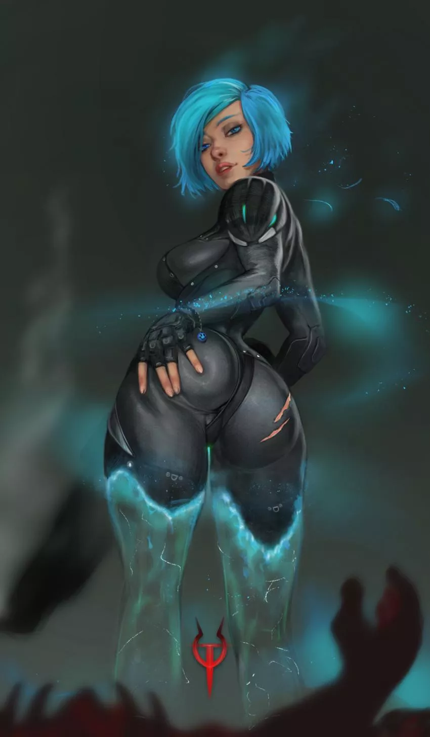Nyx bodysuit ass (DanceAgainArt) [Quake Champions] posted by lemony_Steak80