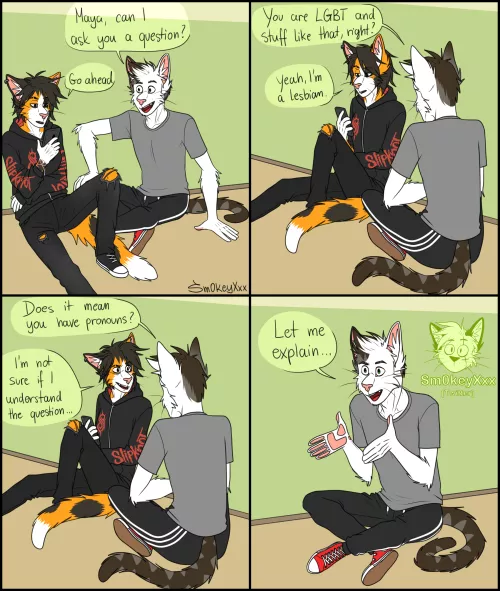 Pronouns (art by me) by Sm0keyXxx