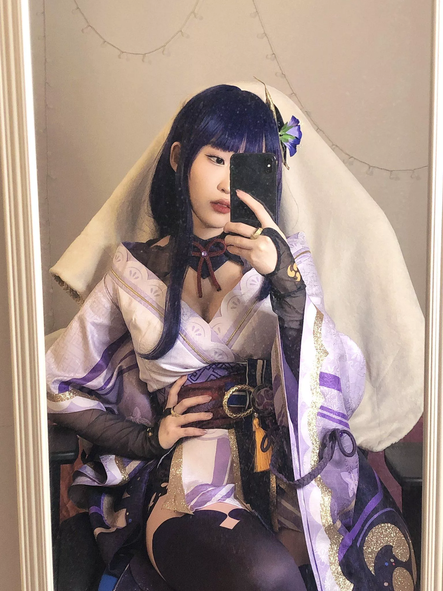 Raiden Shogun cosplay (genshin_impact) by @sarwaah on X posted by Hopeful-Culture7176