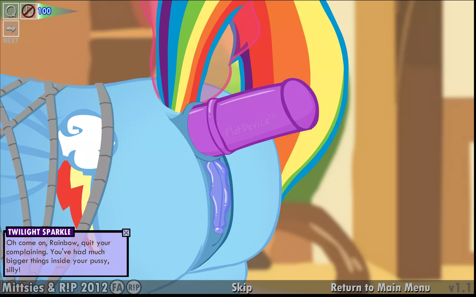 Rainbow dash gets a dildo up her butt (Mittsies) posted by Pepper_887