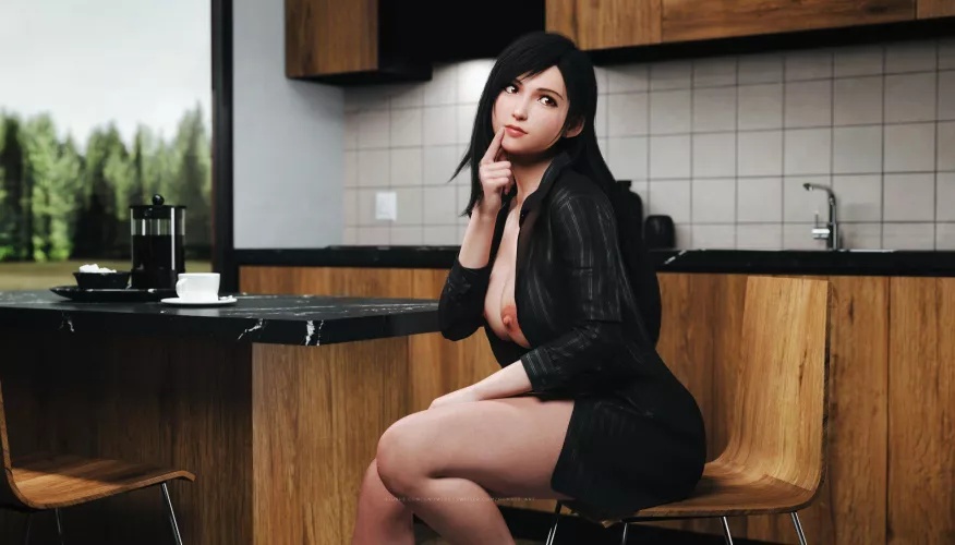 Tifa Thinking in Kitchen (nome02_art)  by Mxfyn