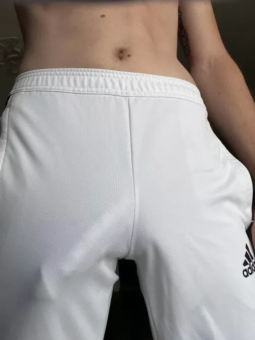 white adidas pants leave no detail behind  by ghostliervenom