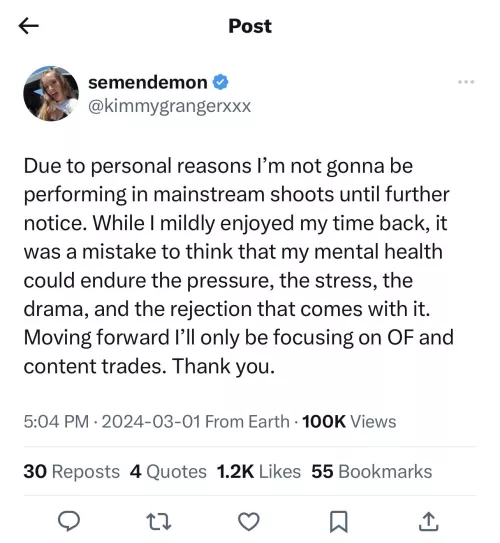 Aaaaand she’s retired again ….👎 by Pandastoned