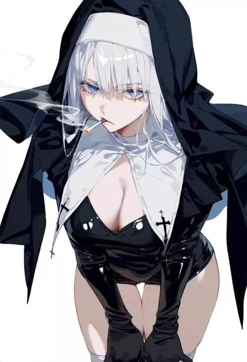 Apathetic Nun by CheetahSperm18