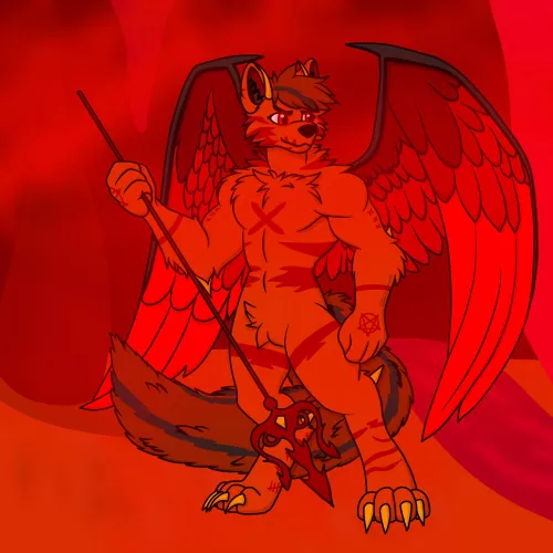 Blade the fallen angel (demon form) by KatFurry4