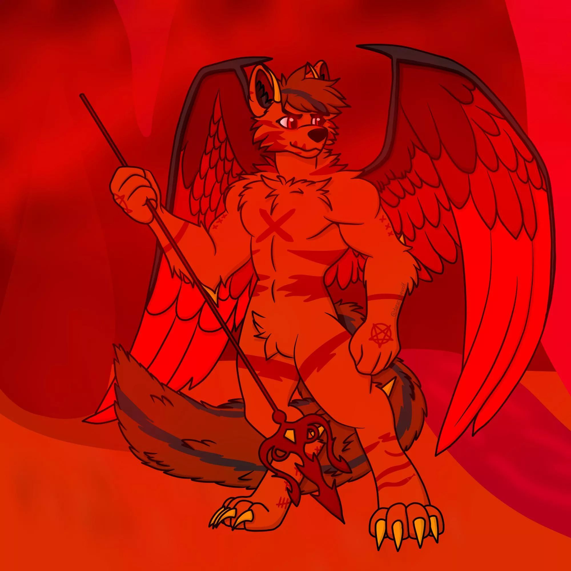 Blade the fallen angel (demon form) posted by KatFurry4