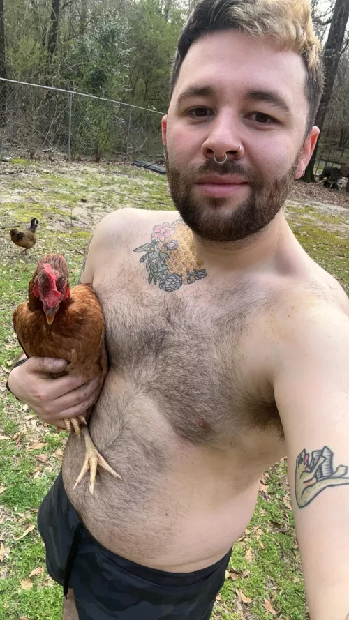 Just out tending my farm with my girl ginger by Standard-Wall-3988