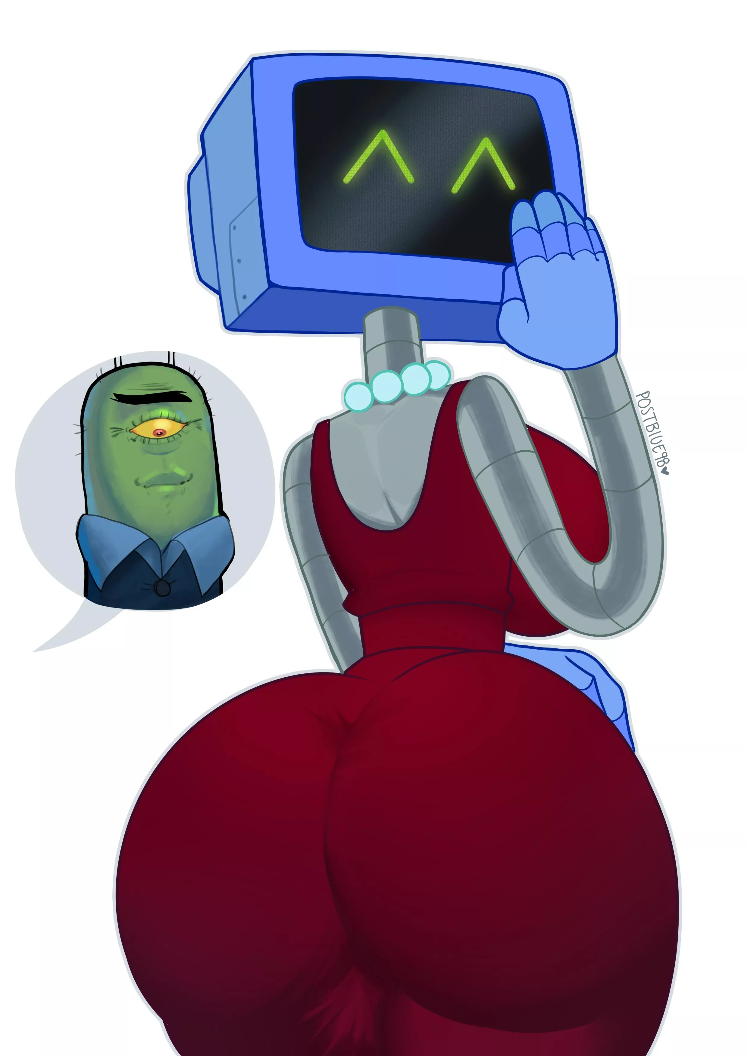 Karen and Sheldon Plankton (PostBlue98) [Spongebob] posted by netap