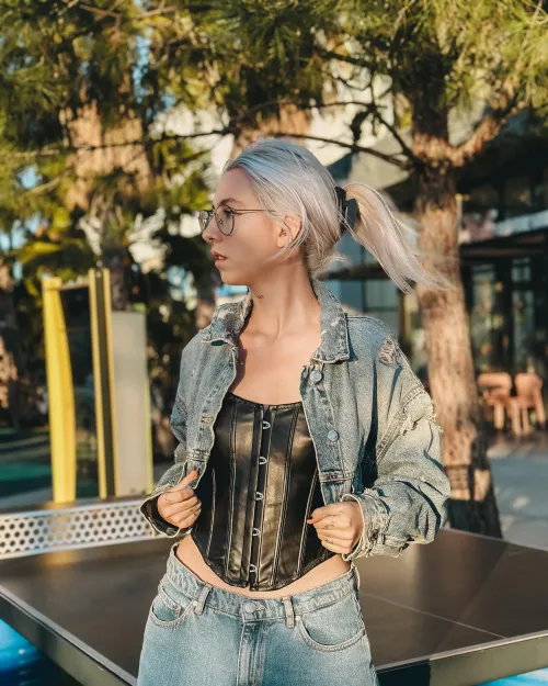 Say hi if you like my leather corset 🖤 by RileyBi69