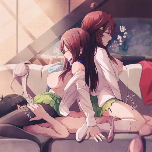 Threesome with Miku & Itsuki by yeahimspeed