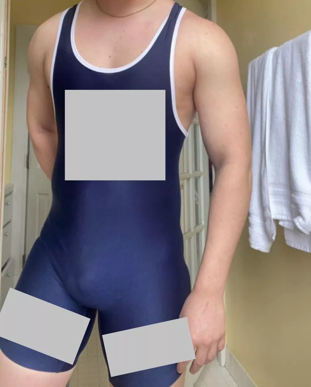 [22] Anyone ever wear their practice singlet around the house for fun? posted by College-Athlete-9661