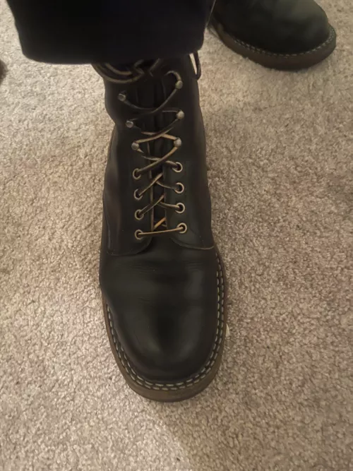 Got my first pair of whites. Is the spacing of the laces supposed to be this close? Or are they too big?  by playtheorganonwine