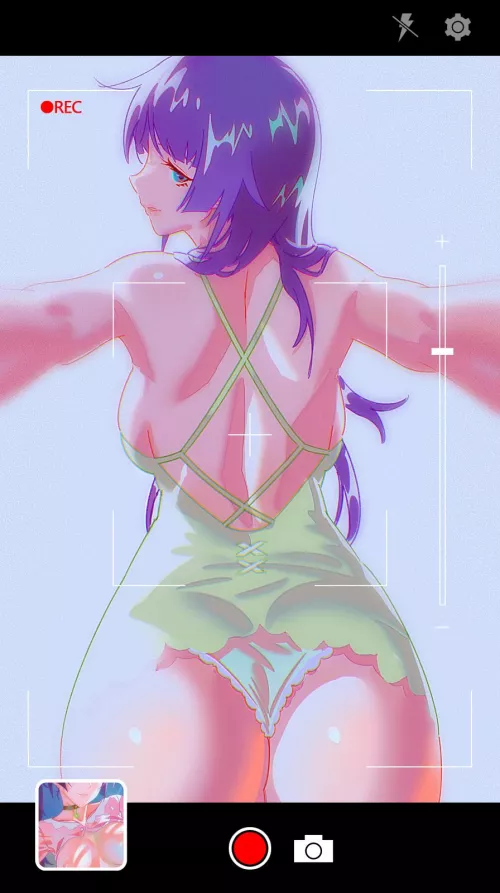 Hitagi taking photos by xSaviour_N