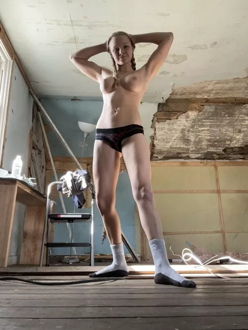 Pausing renovations to to show off my fantastic nips by Plucky_Peach