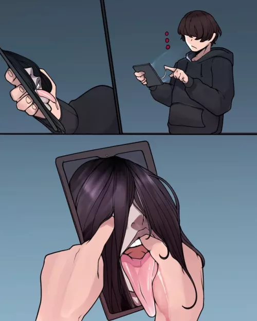 Sadako's getting tech-savvy (BrothBowl) [The Ring] by asap_pocki