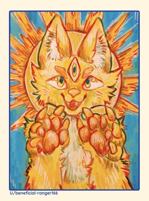 angel kitty shows you the beans :3 (OC) by Beneficial-Ranger166