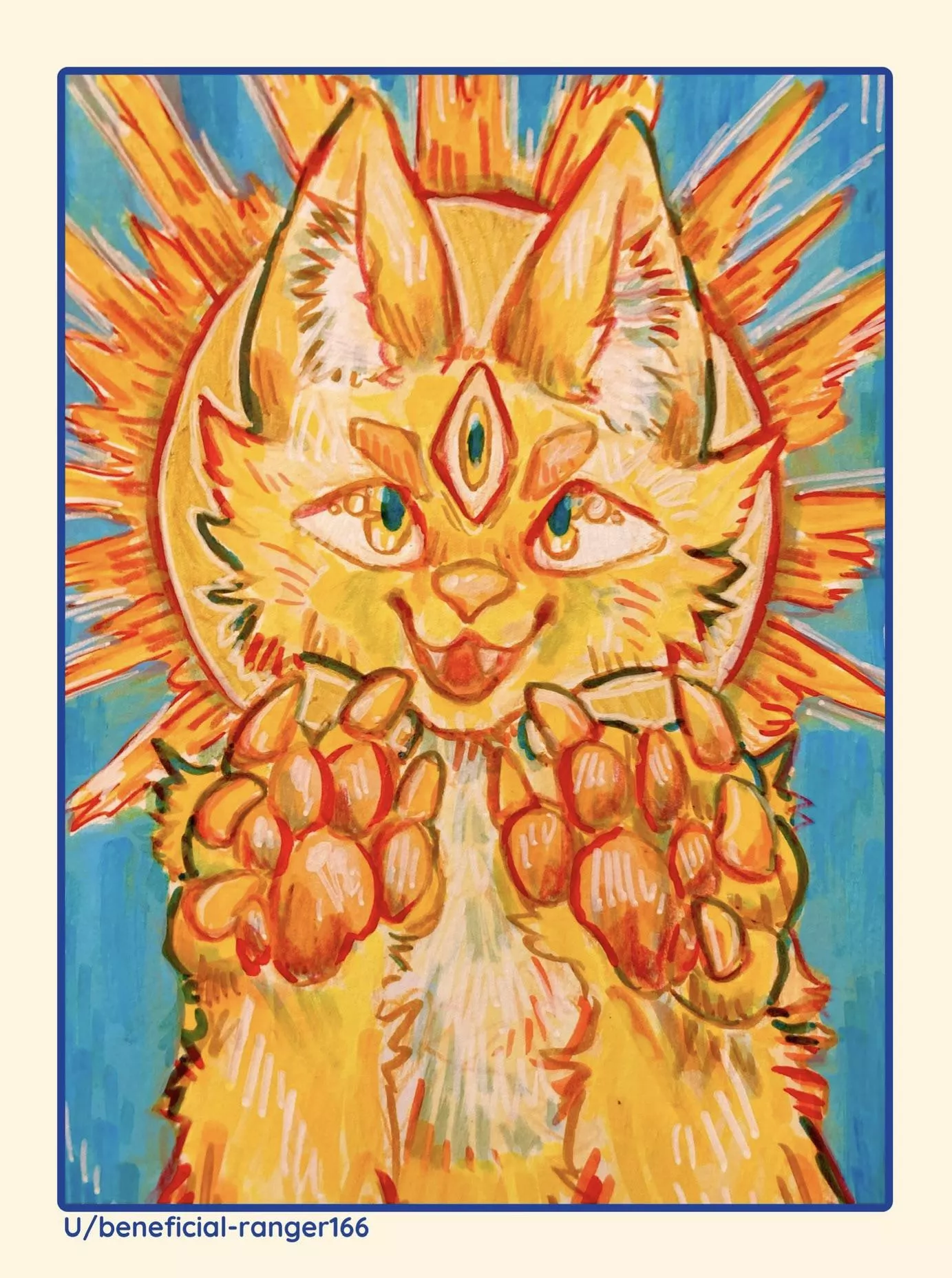 angel kitty shows you the beans :3 (OC) posted by Beneficial-Ranger166